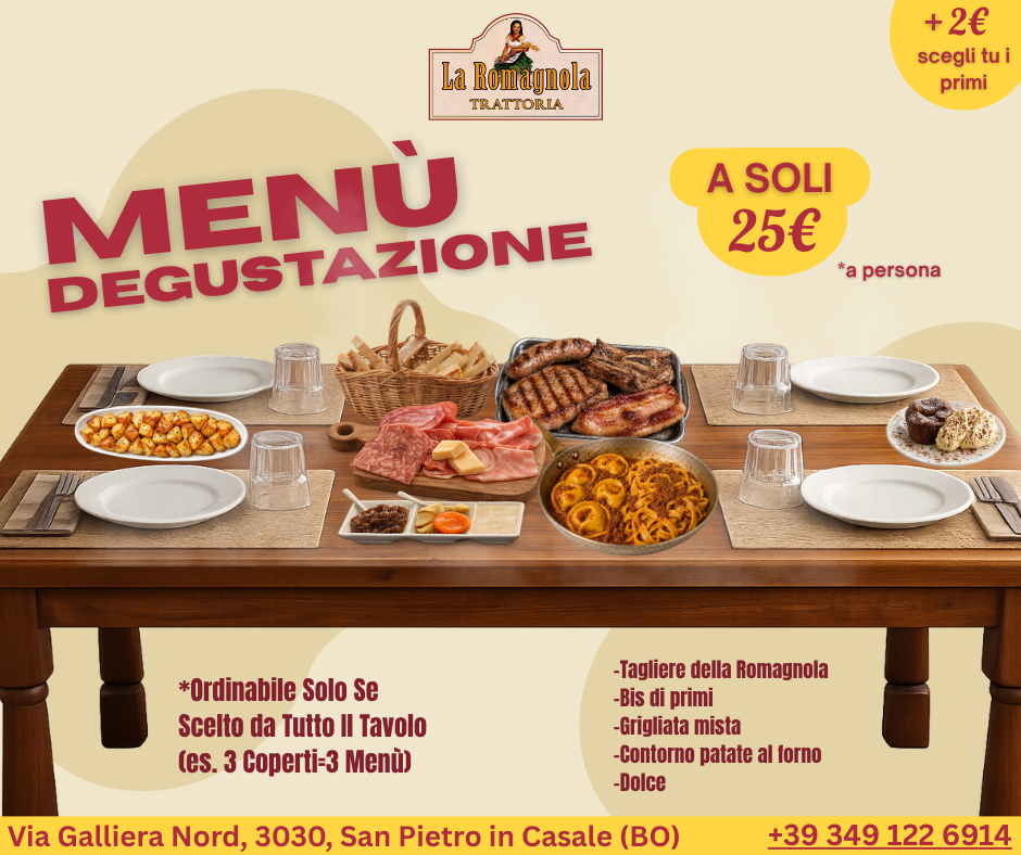 Menù degustazione servito in trattoria